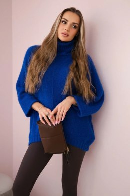 Sweter z golfem chabrowy  