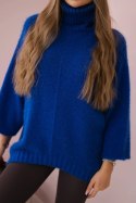 Sweter z golfem chabrowy  