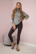 Sweter z golfem szary  