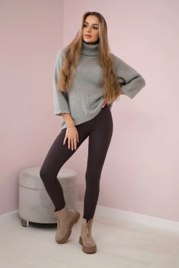 Sweter z golfem szary  