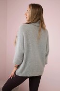 Sweter z golfem szary  