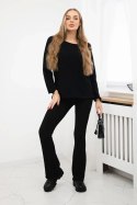 Sweter z okrągłym dekoltem czarny  