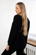 Sweter z okrągłym dekoltem czarny  
