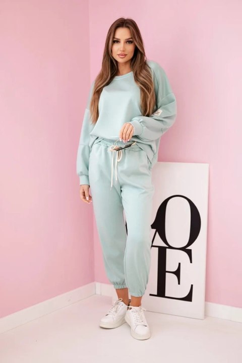 Komplet bluza + spodnie masełko ciemny miętowy Komplet bluza + spodnie masełko ciemny miętowy