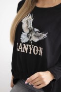 Bluzka damska z orłem i napisem Canyon czarna  