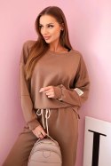 Komplet bluza + spodnie masełko camelowy  