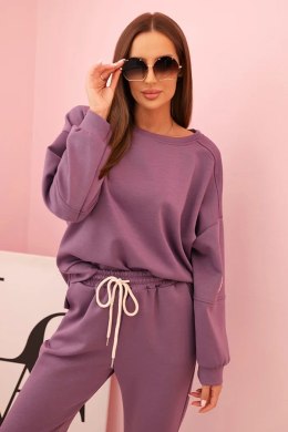 Komplet bluza + spodnie masełko fioletowy  