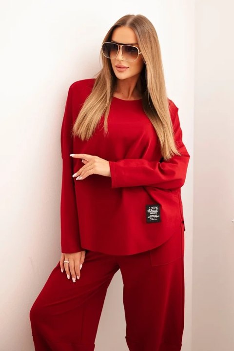 Komplet Punto Milano Winter bluza + spodnie bordowy Komplet Punto Milano Winter bluza + spodnie bordowy