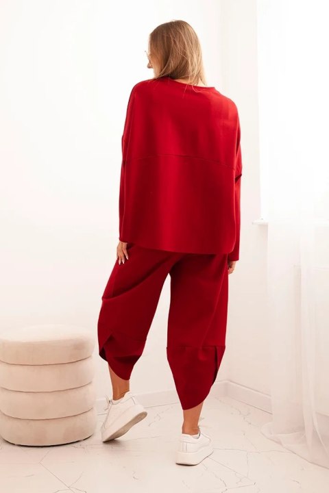 Komplet Punto Milano Winter bluza + spodnie bordowy Komplet Punto Milano Winter bluza + spodnie bordowy