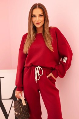 Komplet bluza + spodnie masełko śliwkowy  