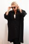 Bluza Narzutka damska Plus Size Punto z bawełną i guzikami czarna  