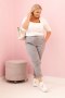 Spodnie damskie dekatyzowane Plus Size z wiskozą i gumką szare  