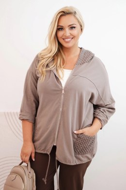 Bluza damska Plus Size bawełniana oversize z długim rękawem fango
