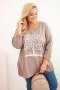 Bluza damska Plus Size bawełniana z nadrukiem drzewa fango