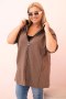 Bluza damska Plus Size z wiskozą rozpinana z kapturem fango