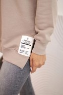 Bluza damska oversize z długim rękawem ciemno beżowa