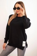 Bluza damska oversize z długim rękawem czarna