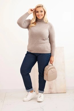 Sweter damski Plus Size z wiskozy o klasycznym kroju fango