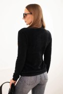 Sweter damski alpaka z golfem czarny
