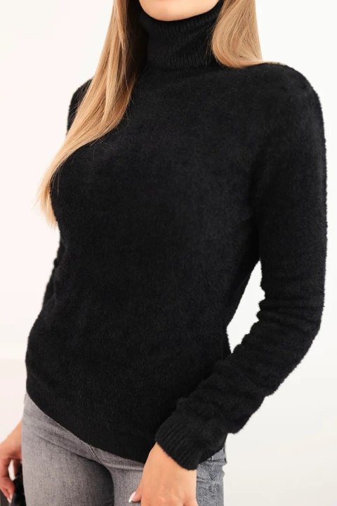 Sweter damski alpaka z golfem czarny Sweter damski alpaka z golfem czarny