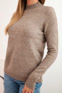 Sweter damski z półgolfem z miękkiej dzianiny fango