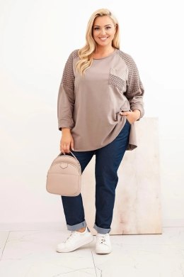 Bluza damska Plus Size bawełniana z nadrukiem fango