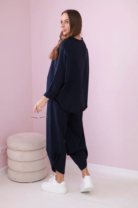 Komplet bawełniany bluza + spodnie granatowy Komplet bawełniany bluza + spodnie granatowy