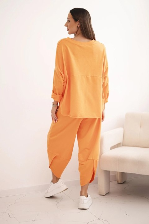 Komplet bawełniany bluza + spodnie pomarańczowy Komplet bawełniany bluza + spodnie pomarańczowy