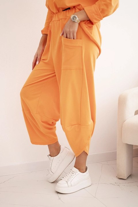 Komplet bawełniany bluza + spodnie pomarańczowy Komplet bawełniany bluza + spodnie pomarańczowy