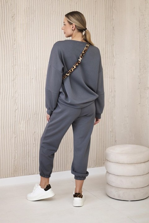 Komplet bluza + spodnie masełko grafitowy Komplet bluza + spodnie masełko grafitowy