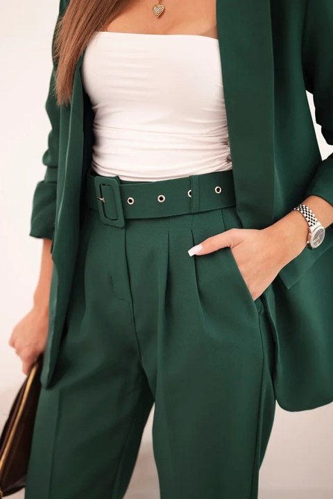 Komplet elegancki marynarki ze spodniami ciemny zielony Komplet elegancki marynarki ze spodniami ciemny zielony