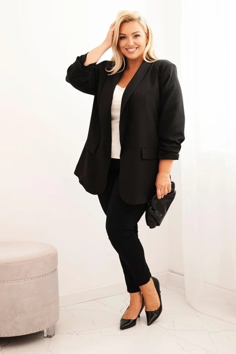 Marynarka damska Plus Size elegancka czarna Marynarka damska Plus Size elegancka czarna