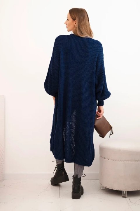 Sweter długi kardigan jasno granatowy Sweter długi kardigan jasno granatowy
