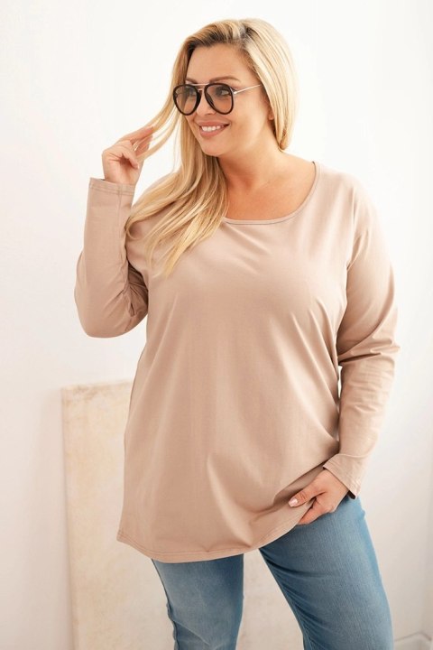 Bluzka damska Plus Size z dekoltem w łódkę fango Bluzka damska Plus Size z dekoltem w łódkę fango