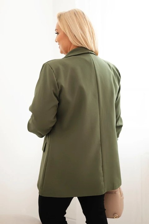 Marynarka damska Plus Size elegancka khaki Marynarka damska Plus Size elegancka khaki