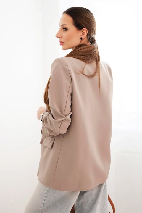 Marynarka z klapami elegancka fango Marynarka z klapami elegancka fango