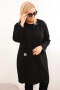 Sukienka damska Plus Size masełko z kieszenią i rękawem 3/4 czarna