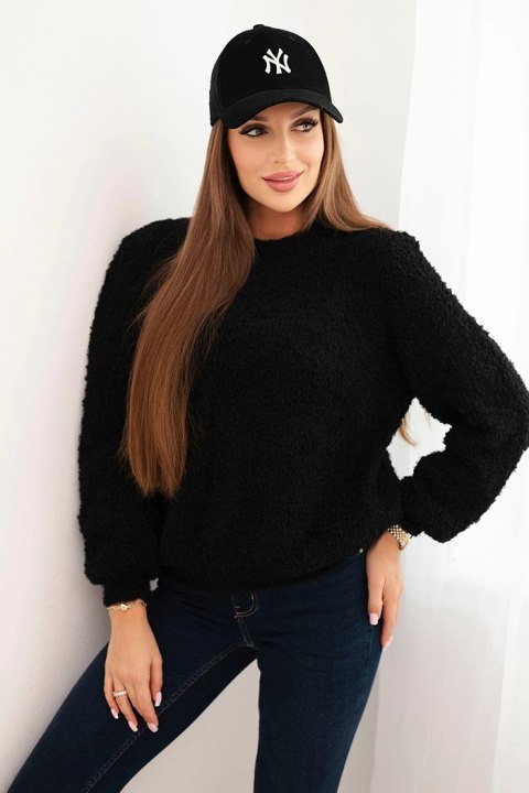 Sweter damski z miękkiego moheru czarny Sweter damski z miękkiego moheru czarny