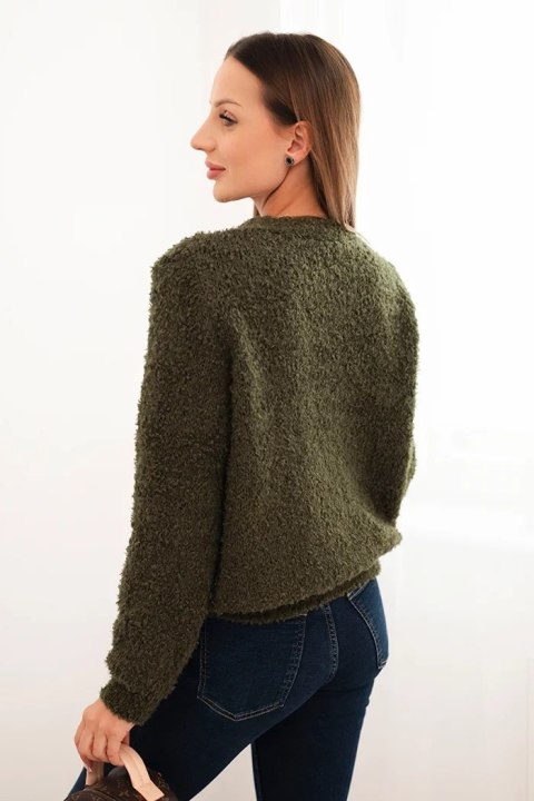 Sweter damski z miękkiego moheru khaki Sweter damski z miękkiego moheru khaki