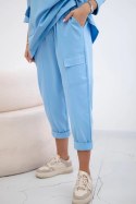 Komplet punto bluza + spodnie niebieski