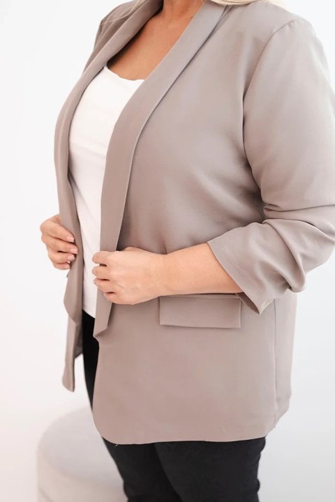 Marynarka damska Plus Size bez zapięcia z podszewką XL/2XL fango Marynarka damska Plus Size bez zapięcia z podszewką XL/2XL fango