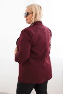 Marynarka damska Plus Size bez zapięcia z podszewką XL/2XL śliwkowa