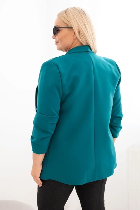 Marynarka damska Plus Size bez zapięcia z podszewką XL/2XL morska Marynarka damska Plus Size bez zapięcia z podszewką XL/2XL morska