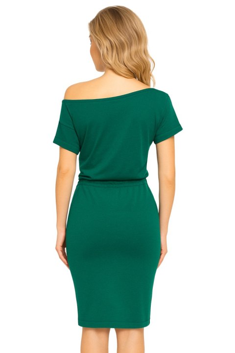 56-10 Sportowa sukienka z krótkim rękawkiem - kolor morski