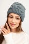Czapka damska zimowa z wełny K441 grafitowa