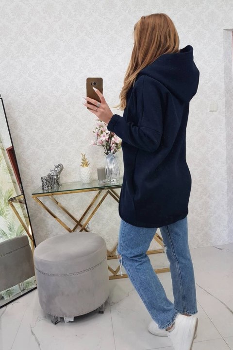 Bluza z krótkim suwakiem granatowa