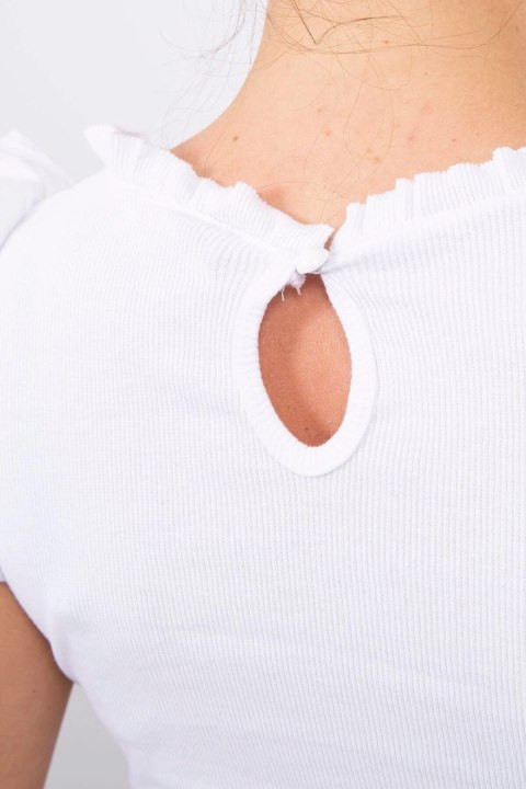 Bluzka z falbankami biała