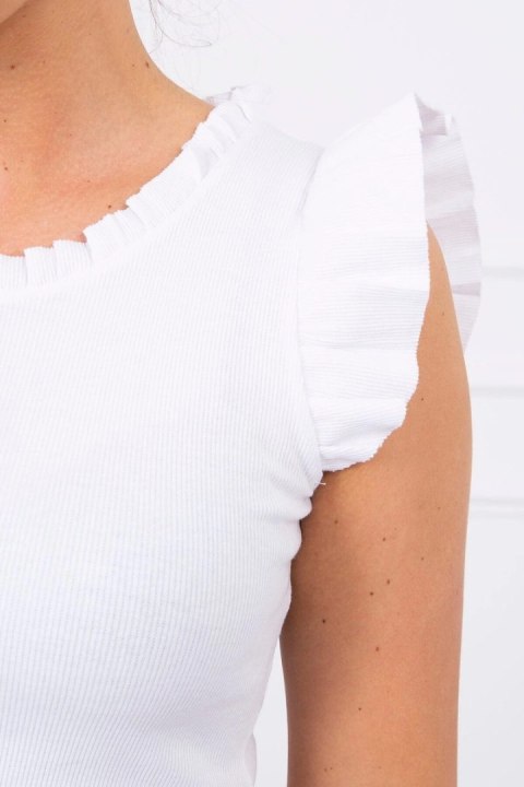 Bluzka z falbankami biała