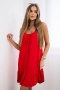 Sukienka na cienkich ramiączkach czerwona