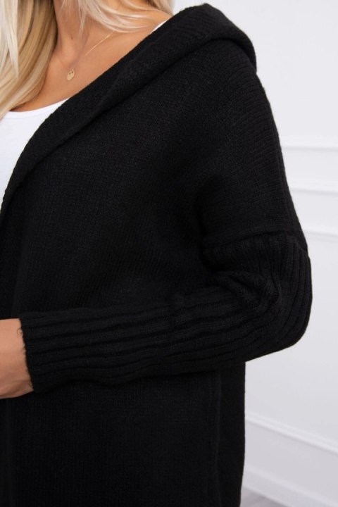 Sweter z kapturem czarny